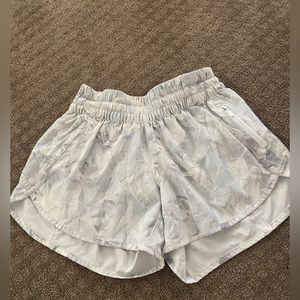 Lululemon track that short. Size 6. White and grey.